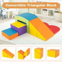 6 Pieces Foam Climbing Blocks with Tunnel Stairs and Ramp for 12 Months+