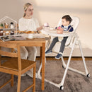 4-in-1 Baby High Chair Foldable Feeding Chair w/ 6 Adjustable Heights