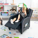 Kids Recliner Sofa Couch with Adjustable Backrest Footrest and High Density Sponge