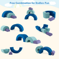 Rainbow Arc Climber Playset Foam Climbing Blocks with Washable Covers