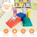 Foam Climbing Blocks for Toddlers 1-3, 6 Pieces Indoor Climb and Crawl Activity Playset with Rectangles