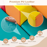 10-Piece Soft Foam PU Leather Climbing Toys Building Blocks for Toddlers