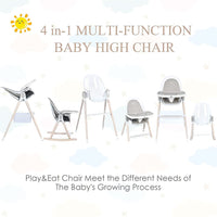 INFANS 3 in 1 Wooden Baby Highchair