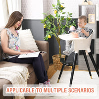 3 in 1 Convertible Baby Highchair Up and Down Highchairs for Toddlers