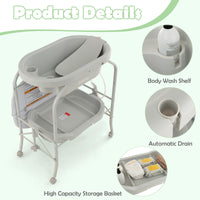 INFANS 2 in 1 Baby Changing Table with Bath Tub Unit