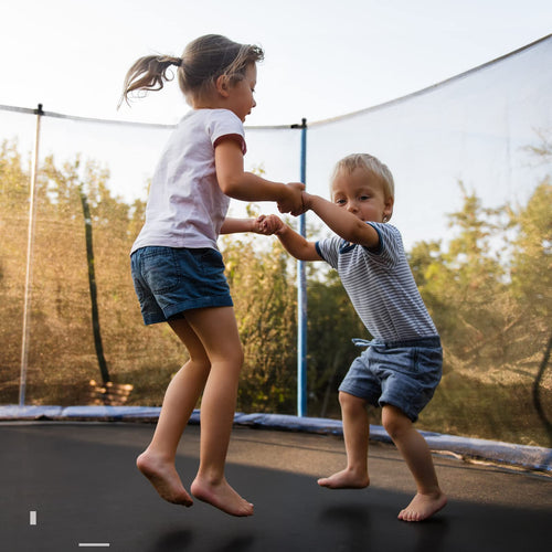 Trampoline for Kids Adults, 12FT 14FT Big Rebounder w/Step Ladder, Reinforced Galvanized Steel Frame