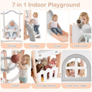 Toddler Slide and Swing Set, 7 in 1 Kids Indoor Outdoor Playground