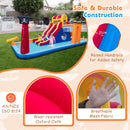 Inflatable Water Slide, 6-in-1 Water Park w/Dual Slides, Climbing Wall, Water Cannon