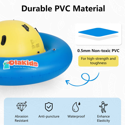 8FT Inflatable Dome Rocker Bouncer, Outdoor Kids Giant Roll