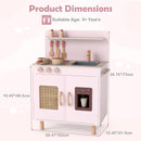 INFANS Play Kitchen for Kids, Wooden Pretend Playset