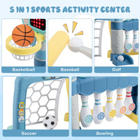 Toddler Basketball Hoop, 5 in 1 Adjustable Sports Center Baby Activity