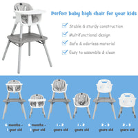 5-in-1 Multifunctional Convertible Baby Highchair with Harness & Removable Tray