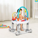 INFANS 5 in 1 Toddler Bouncing Activity Saucer Playtime Mat Activity Table with 360°Rotating Seat