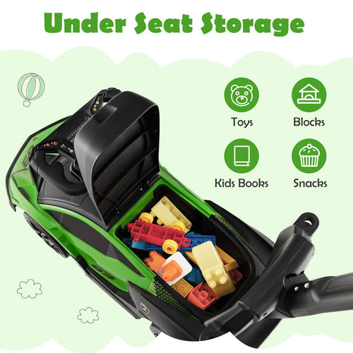 Lamborghini Licensed Push Cars for Toddlers 1-3, 3 in 1 Stroller Sliding Walking Car w/Handle