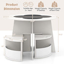 INFANS Toddler Table and Chair Set with 4 Storage Stools
