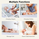 INFANS Baby Portable Changing Table Infant Diaper Station with Storage Basket & Shelf