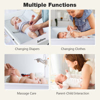 INFANS Baby Portable Changing Table Infant Diaper Station with Storage Basket & Shelf