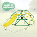 Climbing Dome with Slide, Kids Outdoor Jungle Gym Geometric Dome Climber