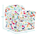 Velvet Kids Sofa with lovely Pattern for Baby Room
