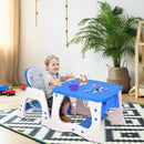 Baby High Chair 3 in 1 Infant Table and Chair Set Convertible Booster Seat with 3-Position Adjustable Feeding Tray
