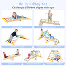 Pikler Triangle Set 7 in 1 Climbing Toys for Toddlers