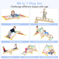 Pikler Triangle Set 7 in 1 Climbing Toys for Toddlers