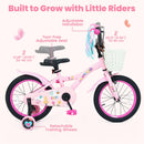 Kids Bike, 14 16 18 Inch Sweet Heart Theme Girls Bicycle