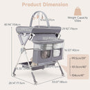 INFANS Portable Baby Changing Table with Wheels