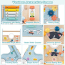 INFANS Wooden Baby Walker Montessori with Multiple Activity Toys