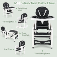 INFANS 5 in 1 Baby High Chair Convertible Toddler Table Set