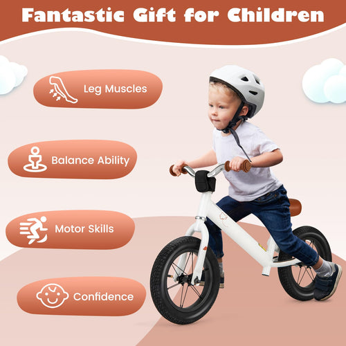 Kids Balance Bike No Pedal Training Bicycle Adjustable Seat 3+ Years