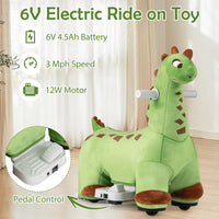 Ride on Toys, 6V Electric Battery Powered Electric Ride on Dinosaur with Music