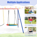 INFANS 2 Seat Swing Stand, 550 lbs Heavy Duty Metal Swing Frame