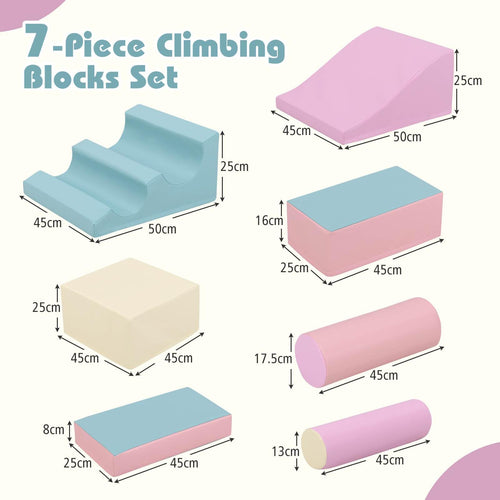 7 Pieces Foam Building Blocks Set for Kids Creative Learning Toy Set