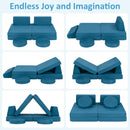 INFANS Modular Kids Play Couch 6 PCS Toddler Creative Sectional Fort Building Sofa for Playroom