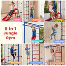 8 in 1 Swedish Ladder, Kids Indoor Outdoor Jungle Gym Playground