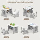 INFANS Kids Adjustable Table & Chair Set with Drawing Board for 3+