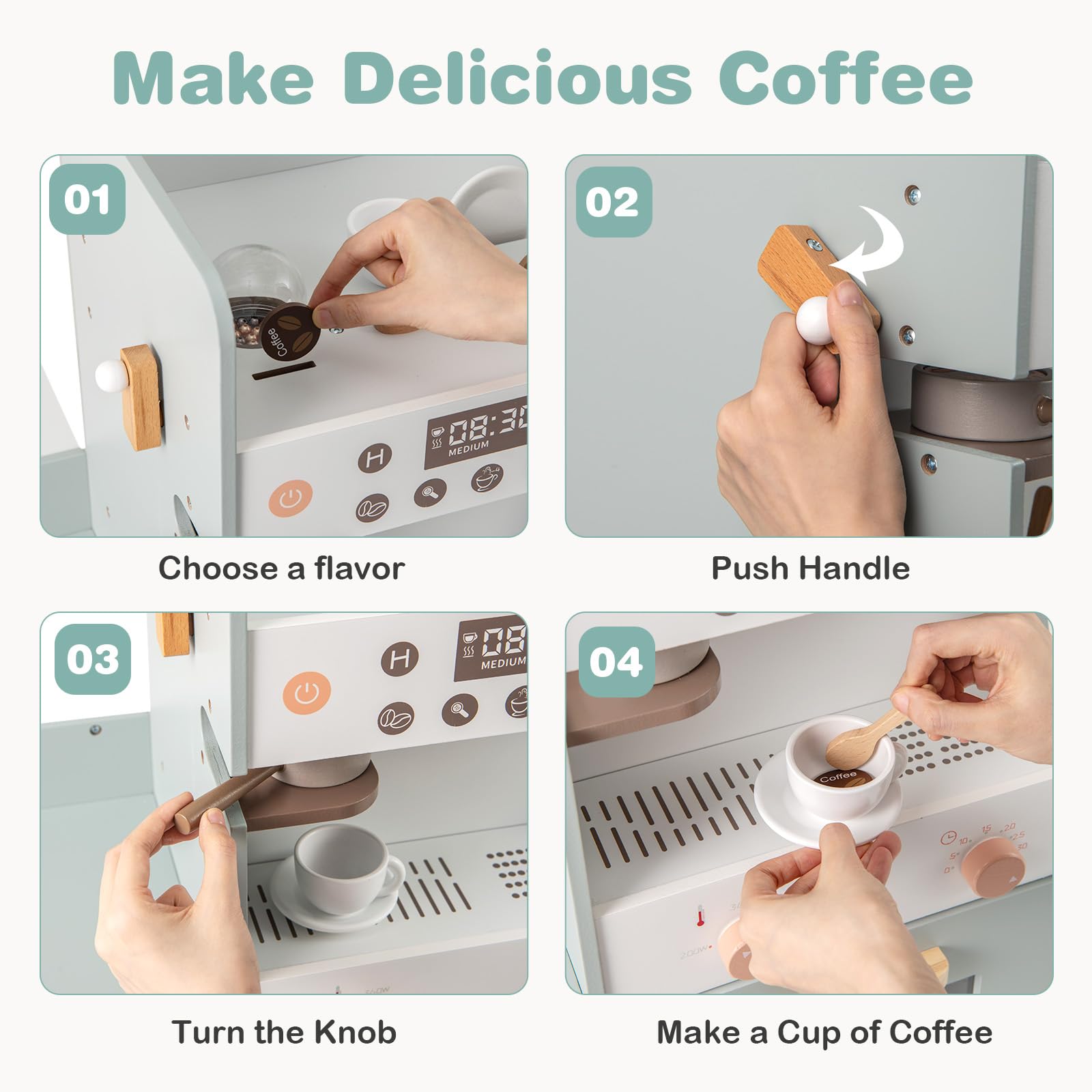 Grocery Store Playset, Kids Play Store, Wooden Supermarket Playset