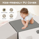Climbing Toys for Toddlers, 6 Pieces Baby Foam Blocks Soft Play Set with PU Leather