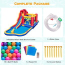 Inflatable Water Slide, Outdoor Water Park Bouncy House with Ring-tossing, Boxing