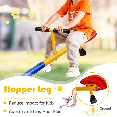 Kids Seesaw, Swivel Teeter Totter Playground Equipment for Children w/360 Degree Rotation