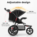 INFANS Jogging Stroller, Foldable Jogger with Air-Filled Tires Shock Absorbing Suspension
