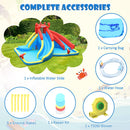 Inflatable Water Slide, 7 in 1 Giant Water Park Double Long Slide w/Splash Pool, Tunnel Adventure