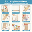 Indoor Jungle Gym, 9 in 1 Wooden Montessori Baby Climbing Toys