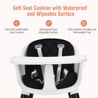 3 in 1 Convertible Baby Highchair Up and Down Highchairs for Toddlers
