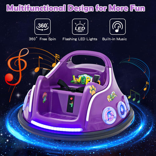 Kids Ride On Car, 12V Electric Bumper Car for Children W/Remote Control, 360 Degree Spin