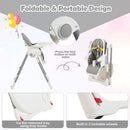 Baby High Chair Foldable Highchair w/Toy Bar Baby High Chair Foldable Highchair w/Toy