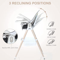 INFANS 3 in 1 Wooden Baby Highchair