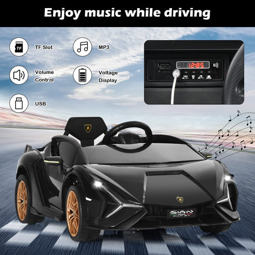Electric Toy Car with Remote Control & LED Lights for Kids