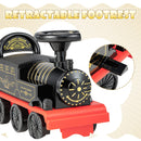 OLAKIDS Kids Ride On Train with Track 6V Electric Toy with Lights and Sounds